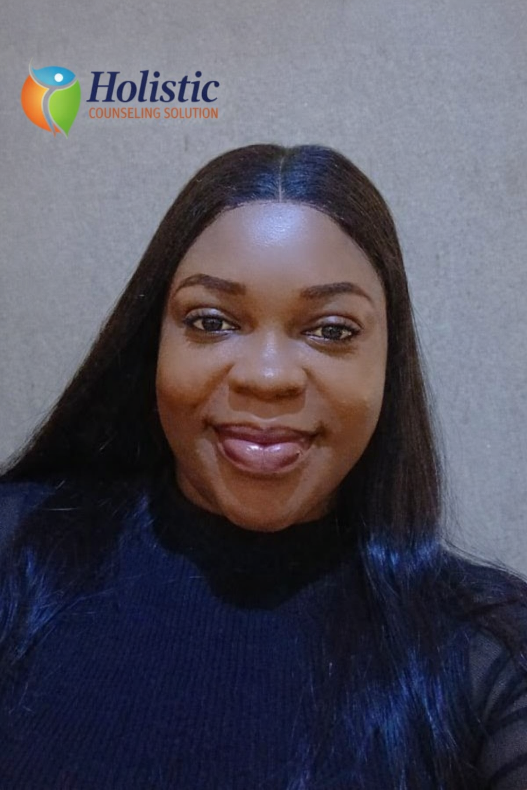 Blessing Akpatanku, Clinical Office Manager at Holistic Counseling Solution, coordinating NJ telehealth intake, insurance verification, and patient care.