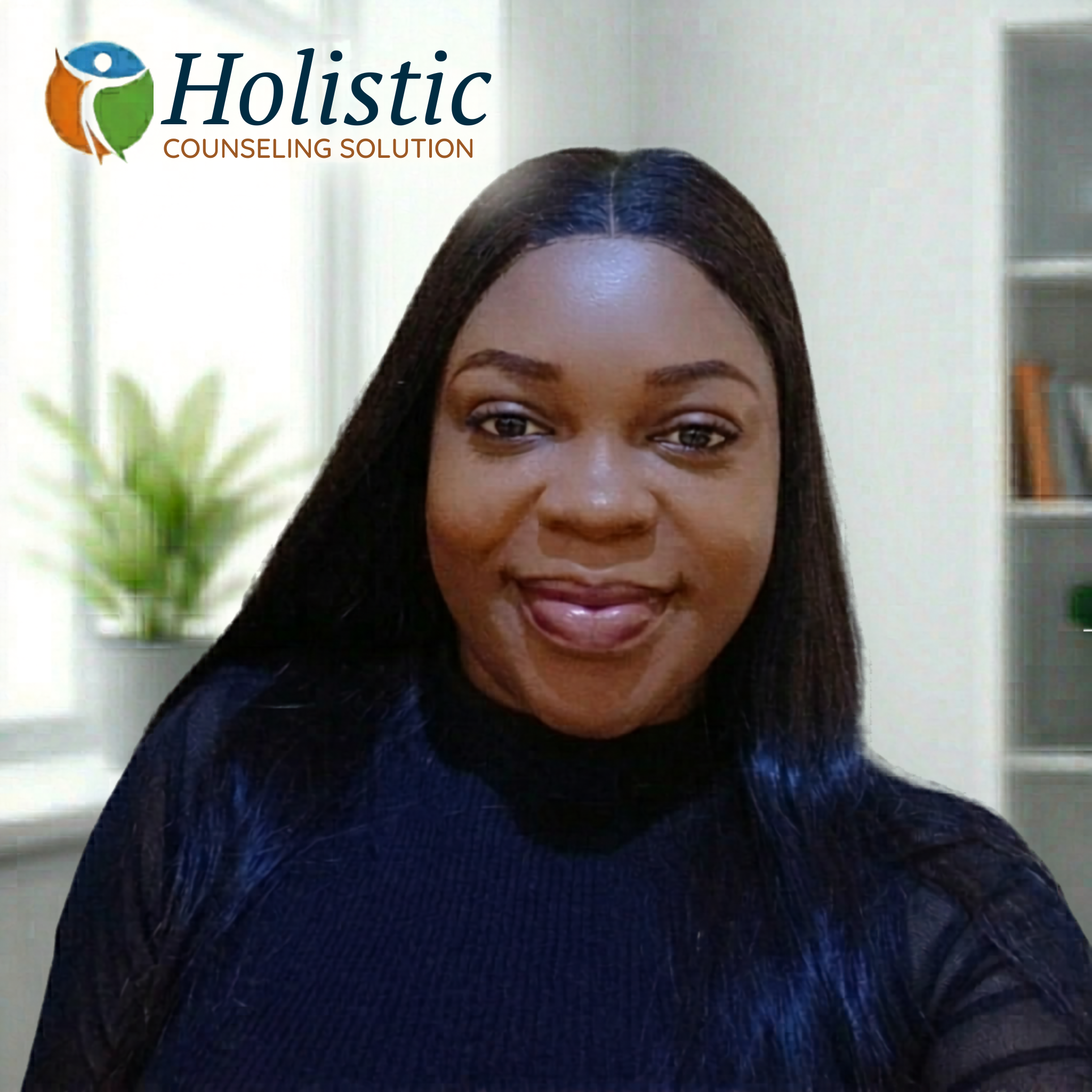 Blessing Akpatanku, Clinical Office Manager at Holistic Counseling Solution, coordinating NJ telehealth intake, insurance verification, and patient care.